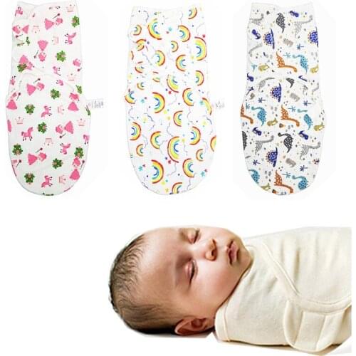 Newborn Baby Swaddle Wrap 100% Cotton Infants Baby Envelop Sleep Bag 2021 New Print Blanket & Swaddling Wrap Blanket Dropshipp