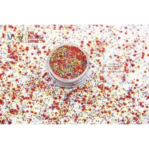 RM-353 Mix Colors and shapes Glitter for nail art makeup and DIY decoration