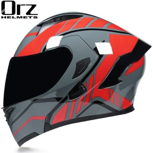 Men Dual Lens Safe Motorcycle Helmet Racing Motocross Dirt Bike Helmet DOT Approved Helmet Moto Cascos Motociclistas Capacete