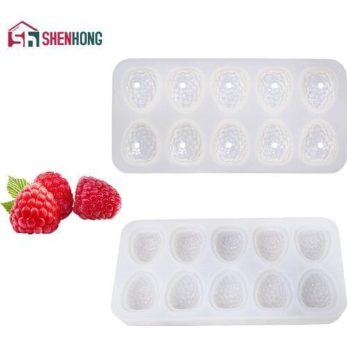 SHENHONG Silicone Molds for Raspberry Cupcakes Cake Decorating Molds For Baking Fondant Baking Tools Chocolate Candy Making Mold