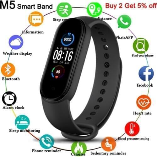 M5 Smart Band Bracelet IP67 Waterproof Smarthwatch Blood Pressure Fitness Tracker Smartband Fitness Wristbands