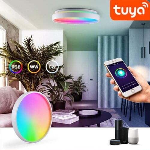 LED Smart Light Smart Ceiling Light Indoor Light Room Light Tuya WiFi Bluetooth Control RGB WW CW 220V 24W 36W Modern Round