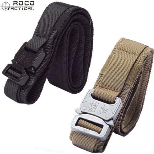 ROCOTACTICAL 1.5inch EZ Feed Ranger Belt Tactical Heavy Duty Nylon Gun Pistol EDC Belt Tactical Molle Padded Patrol Trouser Belt