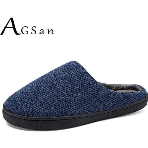 Plush Slippers Men Winter Home Shoes Unisex Home Cotton Shoes Big Size 36-47 Winter Slippers House Flats Slip on Fur Footwear