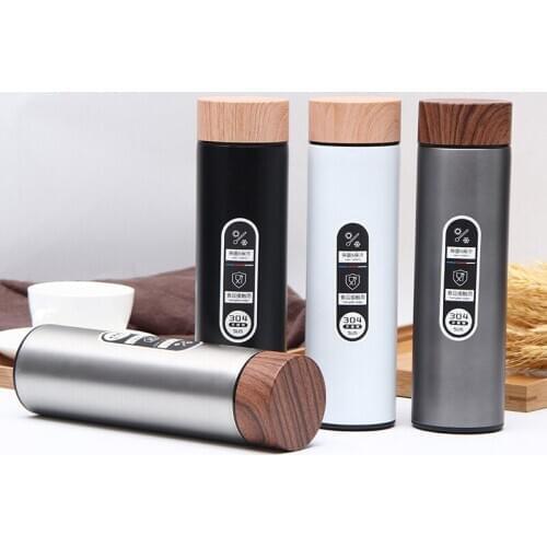 Wood Grain Cover Stainless Steel Vacuum Flask Portable Business Car Thermal Insulation Water Bottle Fashion Sports Water Bottle