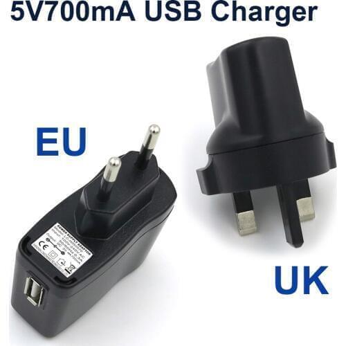 VORED 1PCS New 5V700mA EU/UK Plug USB Charger Hemo piezometer Power Adapter Portable Travel Wall Charger Free shipping