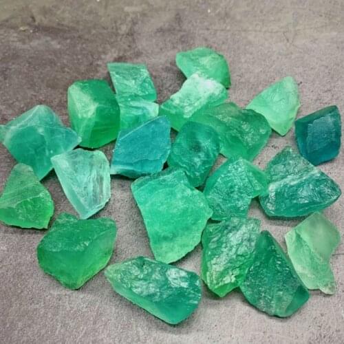 Green fluorite raw stones gemstones natural mineral crystals rock reiki healing feng shui decoration