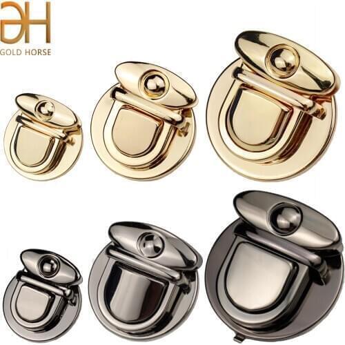 Women Buckle Twist Lock Hardware For Bags Shoulder Handbag DIY Craft Turn Locks Clasp