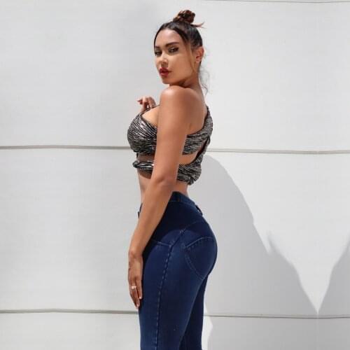 Melody Womens Skinny Jeans Elasticated Denim Pants Women Pentalon Femme Female Summer Pants Butt Lift 2021