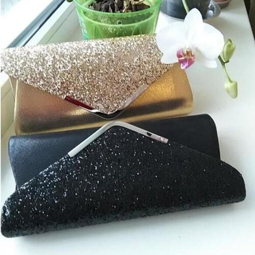 Clyine 2020 Womens Glitter Shimmer Envelope Ladies Sequins Evening Party Prom Smart Clutch Bag Handbag