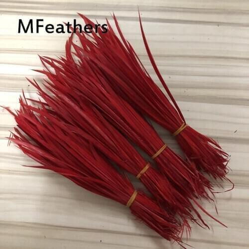 100pcs Dyed Red Goose biot Feather Bouquet Headdress Hair Extensions Decoration Feathers 13-20cm 5-8inch diy jewelry crafts
