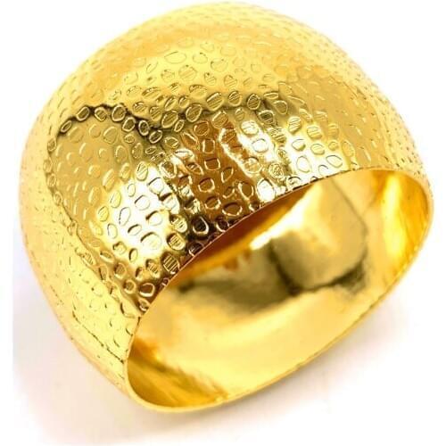 12PCS/Metal Napkin Ring Hollow Dot Pattern Napkin Holder Gold Napkin Ring Desktop Decoration for Party Hotel Wedding Banquet