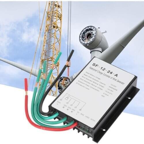 12V/24V Wind Turbine Generator 300/600W Charge Controller Regulator Waterproof Automatic Identified Brake Regulator Charging