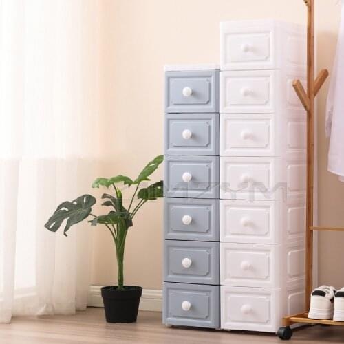 18cm European type plastic storage cabinet drawer type household kitchen gap shelf super narrow toilet storage cabinet