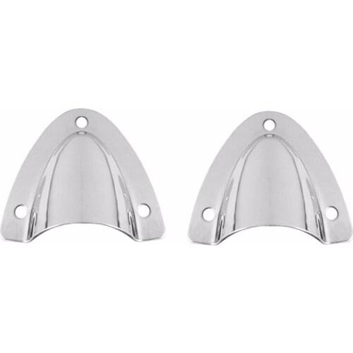 2Pcs Stainless Steel Midget Clam Shell Wire Cable Vent Cover Hose for Rowing Boat Marine Yacht Surfing Water Sport