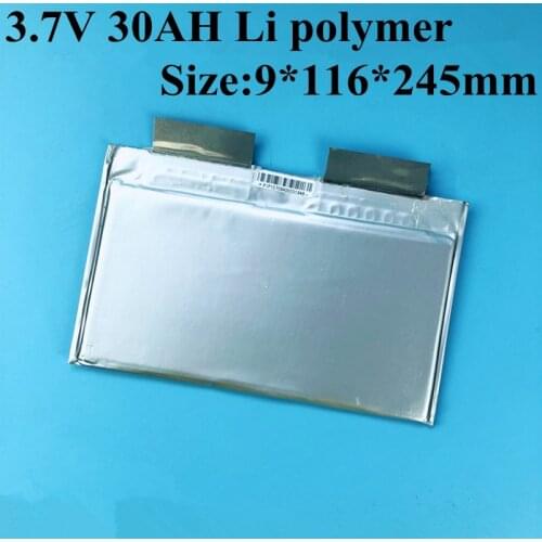 2pcs Light 3.7v 30ah Lithium Polymer Battery 100A Discharge for Ebike 30Ah Power Wheelchair Golf Cart Kits Not 3.2v Lifepo4 20ah