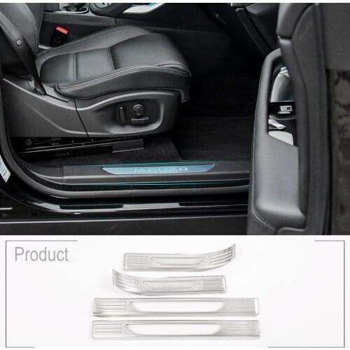 4Pcs Stainless Steel Built Threshold Strip Car Interior Accessories Trim For Jaguar E-PACE