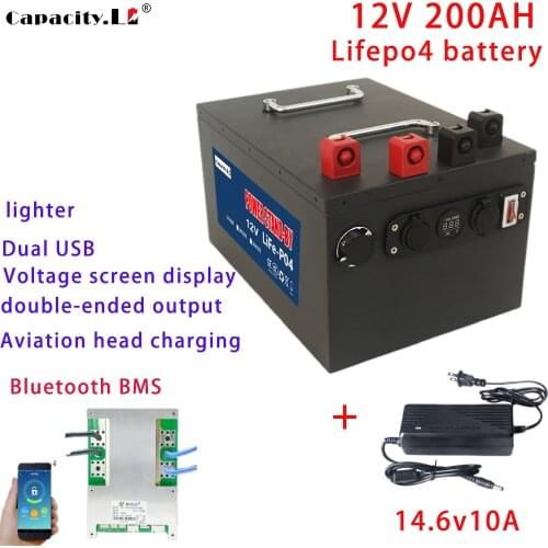 12V battery lifepo4 200ah 70ah 40ah rechargeable lithium battery 100AH with BMS Used for outdoor engine special car and RV
