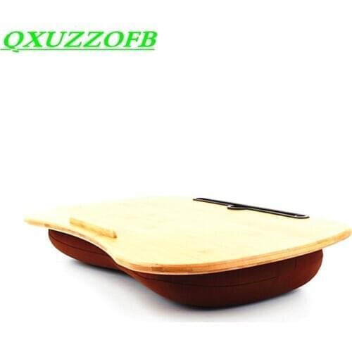 Bamboo Lapdesks Portable Small Laptop Desk Working Pillow 2Sides Use Table Stand TV Reading Office PC Bed Sofa New Exotic Gift