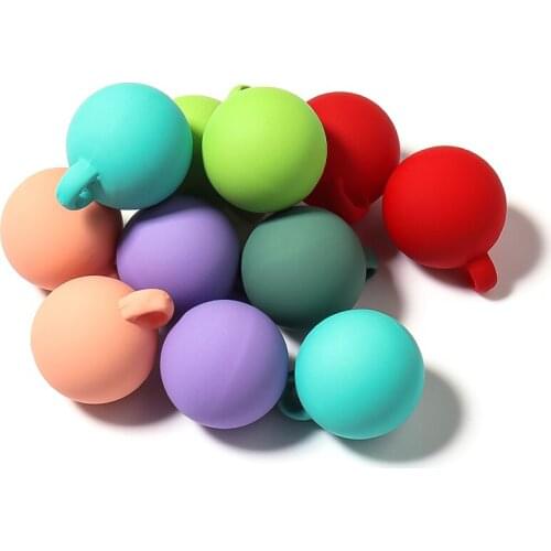 10Pcs/Bag Acrylic Rubber Skin Ball Round Shape Beads 14mm Diameter Mix Color For DIY Bracelet Necklace Jewelry Making Accessorie