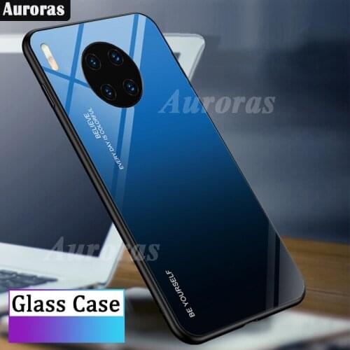 Auroras Gradient Tempered Glass Case For Huawei Nova 8i Phone Cover Full Coverage Cases For HUAWEI Nova8 i Cover