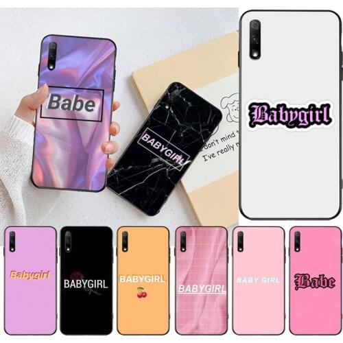 Babe babygirl honey line Text art Phone Case for Huawei Honor 30 20 10 9 8 8x 8c v30 Lite view pro