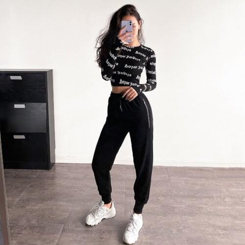 Harajuku Joggers Harem SweatPants Women Trousers Plus Size 4XL High Waist Pants Streetwear Korean Style Casual Pant Femme 2020