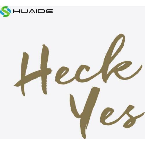 Heck Yes Words Wall Stickers Home Deocr Living Room Bedroom Wall Art Door Decoration Glass Wall Decals Store Wall Decal A325