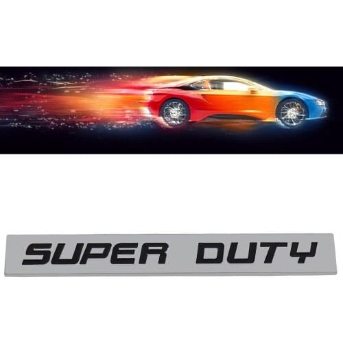 Chrome Black SUPER DUTY Engine for Fender Trunk Lid Emblem Decal Badge Sticker