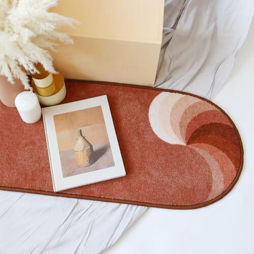 Collalily bedside Ins green red Nordic style Carpet geometric Bohemia solid Parlor living room Rug plaid striped Modern design