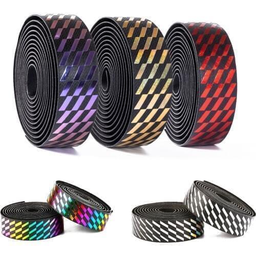 Soft Road Bike Bicycle Handlebar Cork EVA PU Bar Tape Professional Cycling Damping Anti-Vibration Wrap With 2 Bar Plug