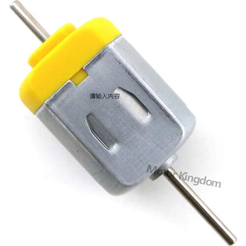 Micro 130 Carbon Brush Dual Shaft DC Motor DC 1.5V-12V 6V 5400rpm electric Motor DIY Hand crank generator, wind turbine