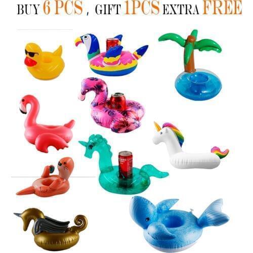 14 styles Mini Floating Cup Holder Pool Swim Float Water Toy Party Beverage Boats Baby Pool Toys Inflatable unicron Drink Holder