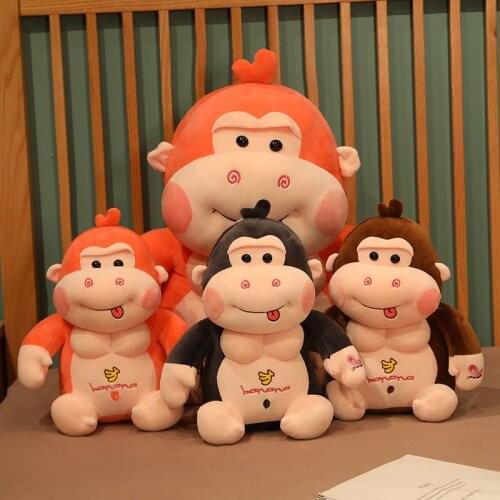Nice Hot 1pc 35cm-45cm Huggable Cartoon Orangutan Plush Toys Monkey Pillow Stuffed Soft Gorilla Animal Dolls for Kids Boys Gifts
