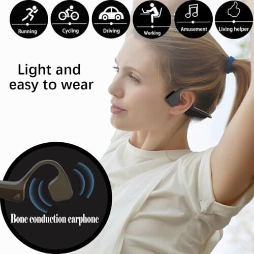 Bone conduction headphones Earphone bluetooth Free shipping with mic for smart phone noise canceling fast delivery Waterproof