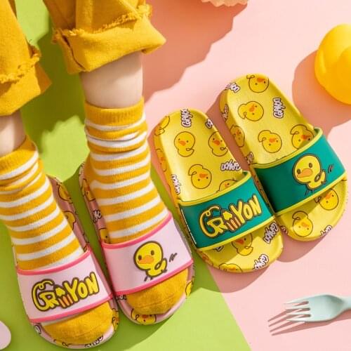 Printed Duckling Boys And Girls Non-Slip Printing Heat Transfer Bath Non-Slip Sandals And Slippers ChildrenS Slippers Summer