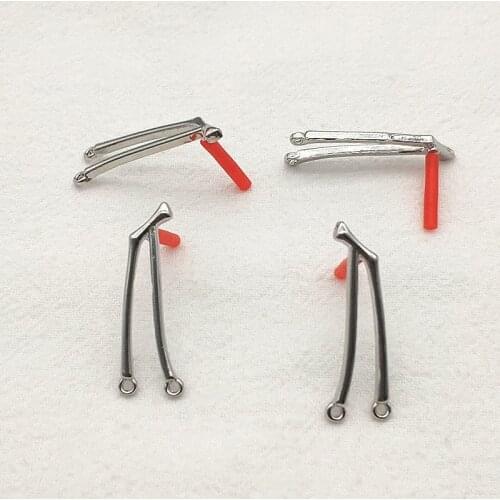 New arrival! 32x10mm 100pcs Zinc Alloy 2 Rings Ear Stud For Handmade Necklace Earring DIY Parts Jewelry Findings & Components