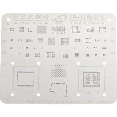 WL Comprehensive BGA Reballing Stencils Plate Rework Station for iPhone 5/5C/5S/6/7/8/X/XS/XR/XS Max/11/11 Pro/11 Pro Max (Plus)