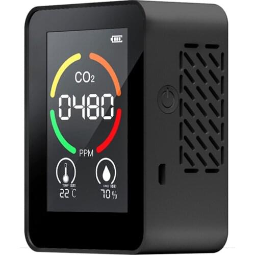 Portable CO2 Meter Digital Temperature Humidity Sensor Tester Air Quality Monitor Carbon Dioxide TVOC Formaldehyde HCHO Detector