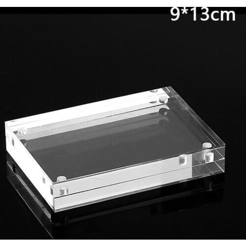 Transparent Blank Acrylic Photo Picture Frame Fridge Magnet DIY Personalised