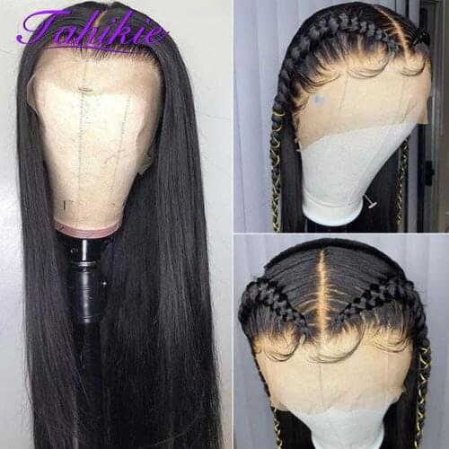 Tahikie 13x6 Straight Lace Front Wig 5x5 Lace Closure Wig 13x4 Lace Frontal Wig Brazilian Transparent Lace Wigs Human Hair Remy