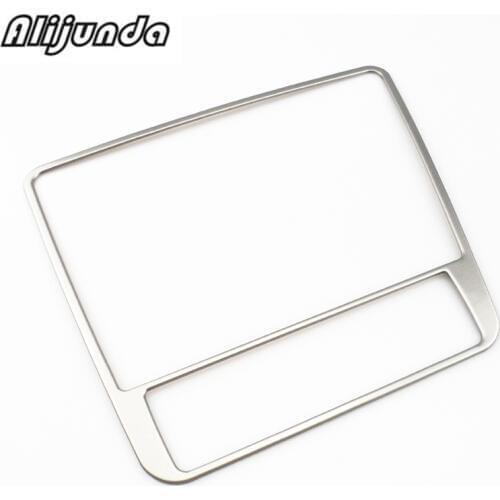 Storage box frame trim cover sticker decoration stainless steel auto accessories for Volkswagen VW tiguan 2010-2014