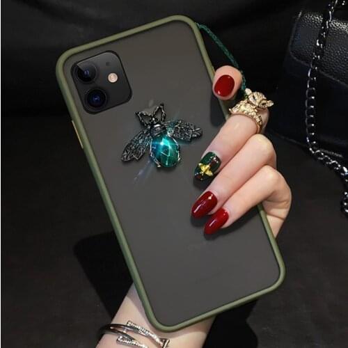 Luxury Diamond Bee Glitte soft hard Drop protect case for iphone 7 8 6S plus X XR XS 11 Pro Max cover for samsung S8 S9 S10 S20