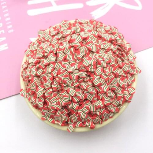 100g Christmas Socks Polymer Hot Clay Sprinkles for Crafts Making DIY Phone Case Nail Art Decoration Crystal Mud Filler Material