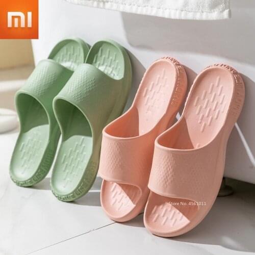 Xiaomi Slippers Women Bathroom Non-slip Thick-soled Slippers Summer Couple Slippers Soft EVA Flip Flops Flat Indoor Shoes