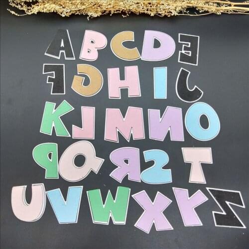 Large alphabet dies word cutting dies 26 metal die alphabet Letters Name Card DIY stamps and dies for card making