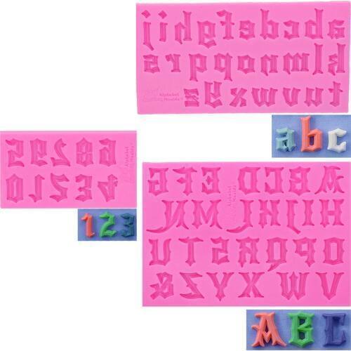 ABC Sugarcraft Capital/Letter/Number/alphabet silicone mold fondant mold cake decorating tools chocolate gumpaste mold T1184