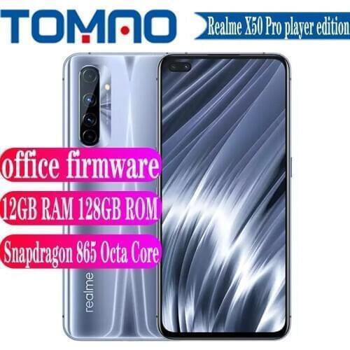 Realme X50 Pro Player Edition SmartPhone 90Hz Octa Core Snapdragon 865 6GB 8GB 12GB RAM 128GB ROM 65W 48MP Rear Quad Camera NFC