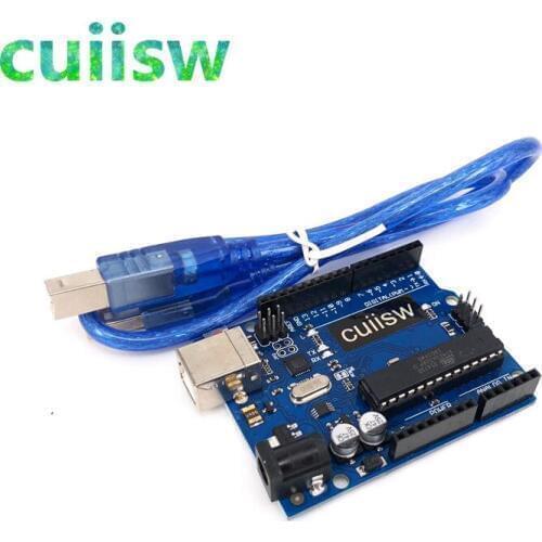 UNO R3 for Arduino MEGA328P ATMEGA16U2 1PCS UNO R3 + 1PCS cables