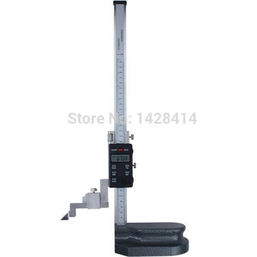 0-500mm/0.01 20inch High Accuracy Stainless Steel Digital Vernier Height Gauge Fine Adjustment Carbide tipped Scriber